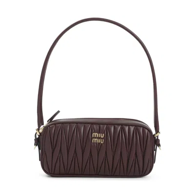 Miu Miu Zipper Handbag In Black