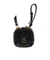 Miu Miu Zipper Key Chain In Black