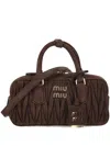 Miu Miu Zipper Shoulder Bag In Black