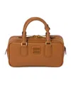 Miu Miu Zipper Shoulder Bag In Brown