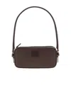 Miu Miu Zipper Shoulder Bag In Brown