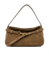 Miu Miu Zipper Shoulder Bag In Brown