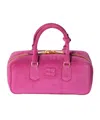 Miu Miu Arcadie Padded Suede Top-handle Bag In Pink