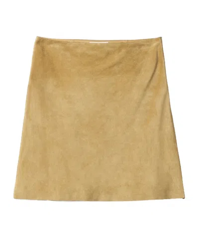 Miu Miu Zipper Skirt In Neutral