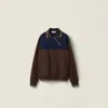 Miu Miu Oversized Two-tone Knit Sweater In Multi