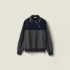 Miu Miu Zipper Sweatshirt In Black