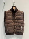 Miu Miu Zipper Vest In Brown