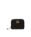 Miu Miu Zipper Wallet In Black