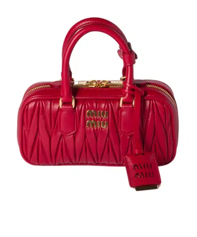 Miu Miu Zippered Mini Bag In Red