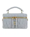 Miu Miu Zippered Shoulder Bag In Blue