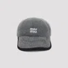 Miu Miu -style Mini Cap Hat In Polyester Blend In Grey