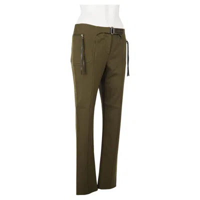 Pre-owned Miuccia Prada Prada Fall/winter 1999 Military-inspired Straight-leg Trousers It44 In Black