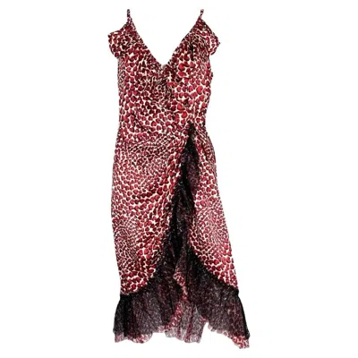 Pre-owned Miuccia Prada Prada Silk Heart Print Dress, Ss 2000 In Black