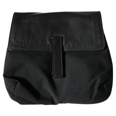 Pre-owned Miuccia Prada Prada Sport Linea Rossa Nylon & Leather Belt Pouch Bag In Black