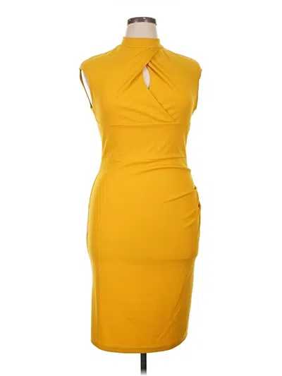 Pre-owned Miusol Cocktail Dress In Yellow