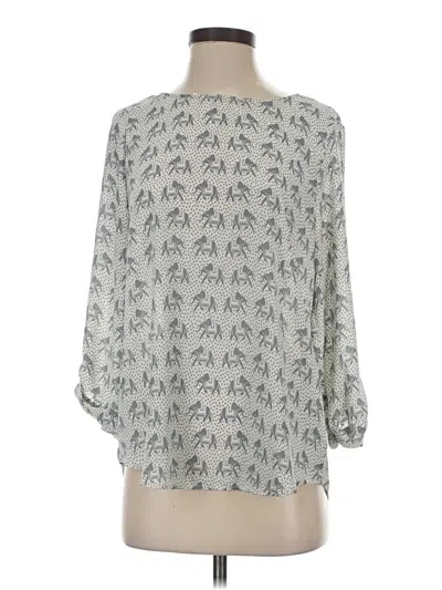 Pre-owned Mix By 41 Hawthorn 3/4 Sleeve Blouse In Gray