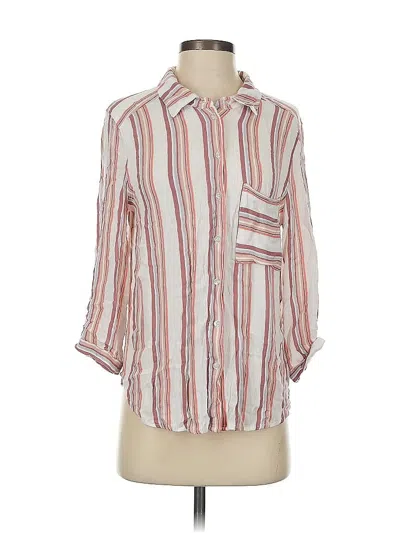 Pre-owned Mix By 41 Hawthorn 3/4 Sleeve Button Down Shirt In White