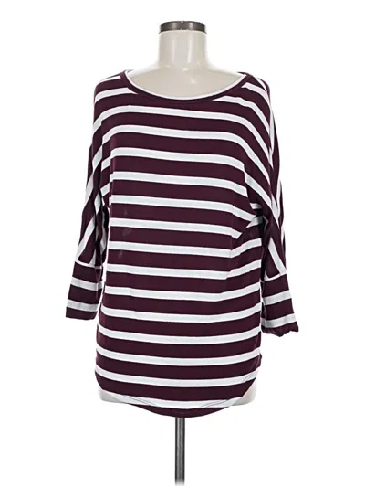 Pre-owned Mix By 41 Hawthorn 3/4 Sleeve Top Burgundy Boatneck Tops