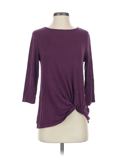 Pre-owned Mix By 41 Hawthorn 3/4 Sleeve Top Purple Boatneck Tops