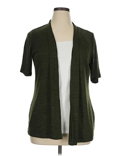 Pre-owned Mix By 41 Hawthorn Cardigan Sweater In Green