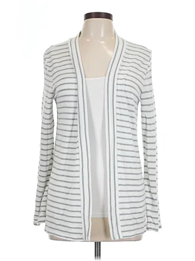 Pre-owned Mix By 41 Hawthorn Cardigan Sweater In Silver