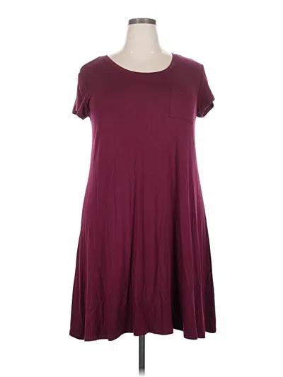 Pre-owned Mix By 41 Hawthorn Casual Dress In Burgundy