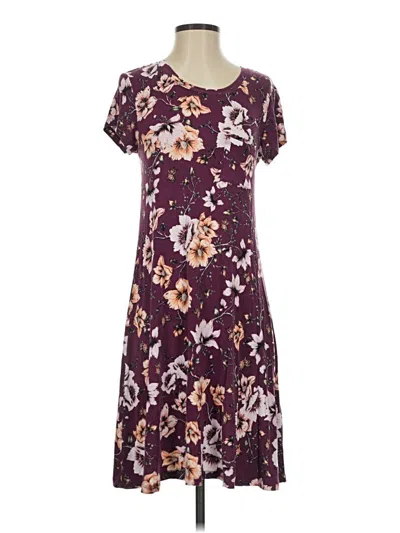 Pre-owned Mix By 41 Hawthorn Casual Dress In Burgundy