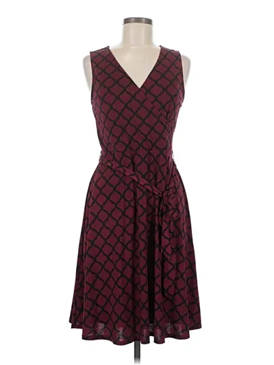Pre-owned Mix By 41 Hawthorn Casual Dress In Burgundy