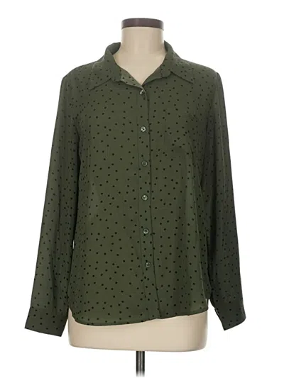 Pre-owned Mix By 41 Hawthorn Long Sleeve Blouse In Green