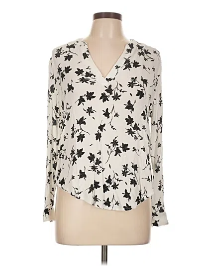 Pre-owned Mix By 41 Hawthorn Long Sleeve Blouse In Ivory