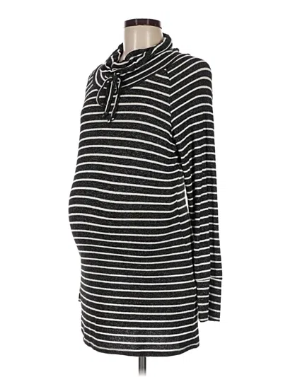 Pre-owned Mix By 41 Hawthorn Long Sleeve Turtleneck In Black