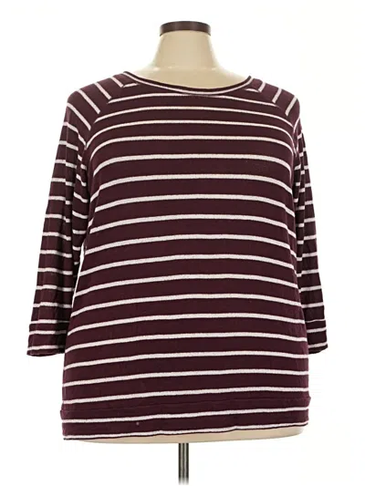 Pre-owned Mix By 41 Hawthorn Pullover Sweater In Burgundy