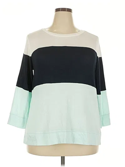 Pre-owned Mix By 41 Hawthorn Pullover Sweater In Teal