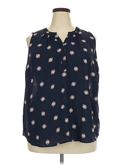 Pre-owned Mix By 41 Hawthorn Sleeveless Blouse In Blue