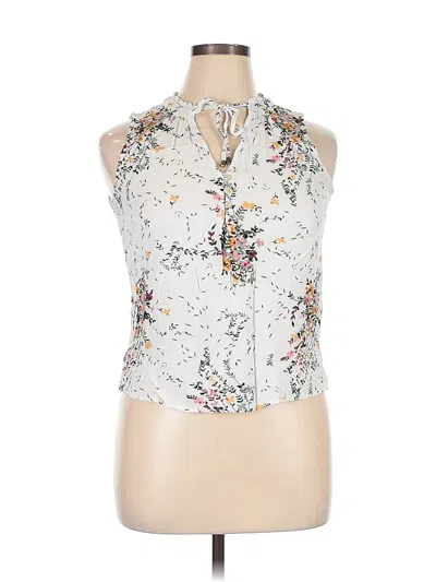 Pre-owned Mix By 41 Hawthorn Sleeveless Blouse In White