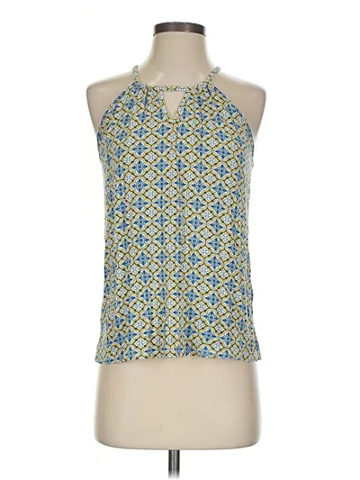 Pre-owned Mix By 41 Hawthorn Tank Top Blue Halter Neckline Tops
