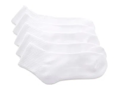 Mix No 6 Mix No. 6 Athletic Cushioned Performance Quarter Crew Socks 5 Pack In White