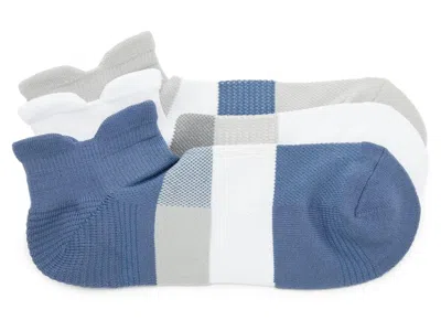 Mix No 6 Mix No. 6 Double Tab No Show Socks 3 Pack In Blue