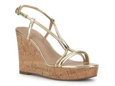 Mix No 6 Mix No. 6 Saphie Wedge Sandal In Gold