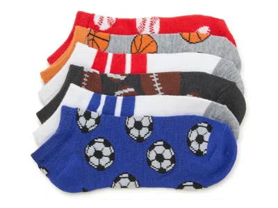 Mix No 6 Mix No. 6 Sport Kids' No Show Socks 6 Pack In Multicolor