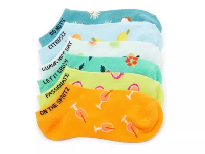 Mix No 6 Mix No. 6 Tropical Spritz No Show Socks 6 Pack In Multi