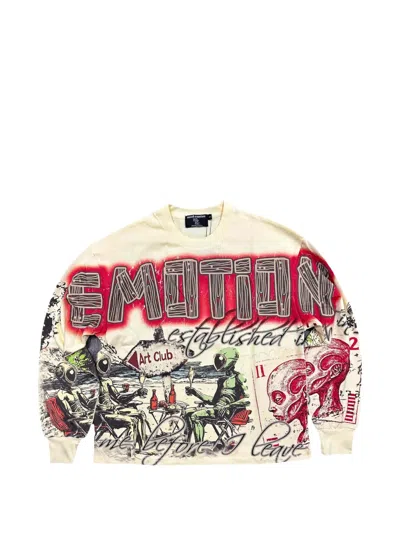 Mixed Emotion Art Club Graphic-print Sweatshirt In Neutral