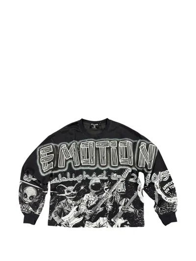 Mixed Emotion Astro Graphic-print Sweater In Black