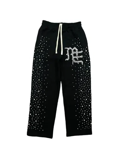 Mixed Emotion Elasticated-waistband Track Pants In Black