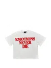 Mixed Emotion End Distressed T-shirt In White
