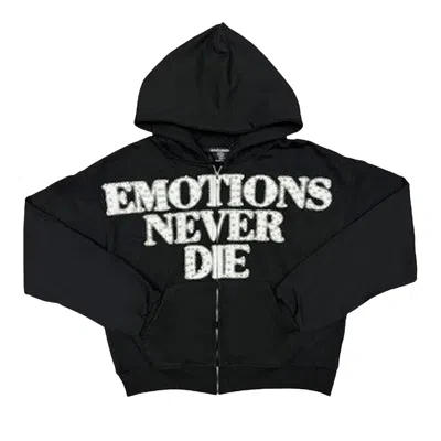 Pre-owned Mixed Emotion End Rhinestone Hoodie 'black' | Men's Size Xxl