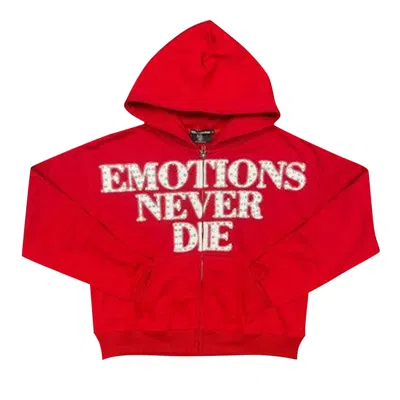 Pre-owned Mixed Emotion End Rhinestone Hoodie 'red' | Men's Size Xl