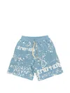 Mixed Emotion Graffiti-print Drawstring-fastening Track Shorts In Multi