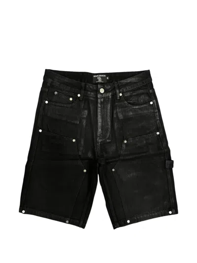 Mixed Emotion Logo-patch Shorts In Black