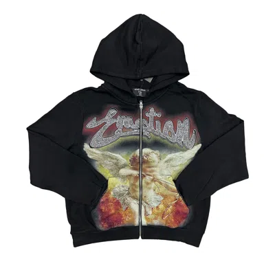 Pre-owned Mixed Emotion Rhinestone Hoodie 'black' | Men's Size S